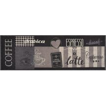 Bild für vidaXL Küchenteppich Waschbar Coffee Schwarz 60x180 cm Samt 136556
