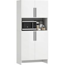 Bild für HOMCOM Küchenbuffet Küchenschrank mit Mikrowellenablage, Soft-Close-Tür (Aufbewahrungsschrank, 1-St, Vitrinenschrank)