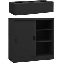 Bild für vidaXL Schrank mit Schiebetüren & Pflanzkasten Anthrazit Stahl [3095265]