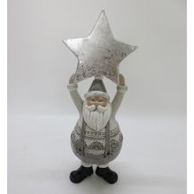 Bild für COR MULDER Weihnachtsmann mit Stern BHT 9.50 x 28 x 8.50 cm grau