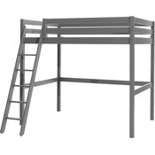 Vipack Hochbett grau, 140x200 cm inkl. Sesselbett und Kommode mit 2 Türen