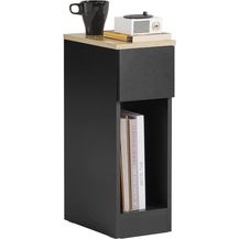 Bild für SoBuy FBT111-SCH Nachttisch mit Schublade für Boxspringbett Sofatisch Beistelltisch schmal Telefontisch Nachtschrank Nachtkommode schwarz BHT ca. : 20 x 60 x 35 cm