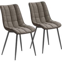 Bild für 2er-Set Küchenstühle aus Kunstleder Elif dunkelgrau