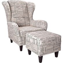 Bild für Supellex Sofia Ohrensessel mit Hocker 