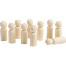 Bild für EDUPLAY 370125 Menschen und Tiere aus Holz medium Ø 2,5 x 7 cm (10er Pack)