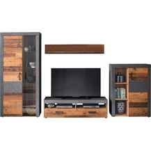 Bild für Wohnwand Indy in Used Wood Shabby und Matera grau 343 cm