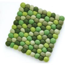 Bild für Untersetzer Quadratisch 21x21cm Schafwolle Filz bis 100 Grad Cilio grün 469905