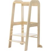 Bebeconfort Hoya, Montessori Lernturm Kinder, 1,5–6 Jahre (10–30 kg), 3-Stufig Höhenverstellbar, Sicherheitszertifikat, 6,2 kg Leichter Tritthocker Kinder, Langlebiges Design, Natural Wood