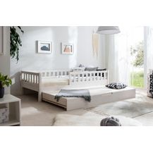 Bild für Bodenbett Einzelbett "Mio" 90x200 Kiefer Massiv