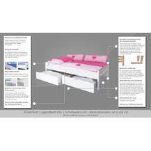 Bild für Kinderbett/Jugendbett\"Easy Premium Line\" K1/1n inkl 2 Schubladen und 2 Abdeckblenden
