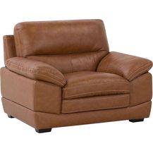 Bild für Sessel Leder Goldbraun HORTEN