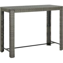 Bild für vidaXL Garten-Bartisch Grau 140,5x60,5x110,5 cm Poly Rattan 45878