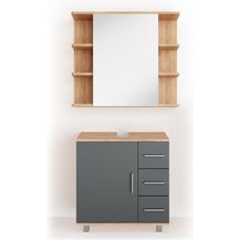 Bild für Badmöbel-Set Ilias Eiche 2 Teile Vicco