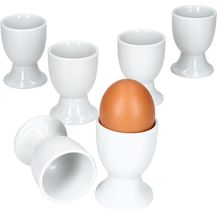 Bild für 6er Set Lotta Eierbecher weiß Porzellan für 6 Personen