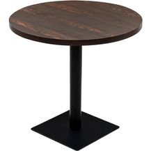 Bild für vidaXL Bistrotisch MDF und Stahl Rund 80×75 cm Dunkle Esche 245610