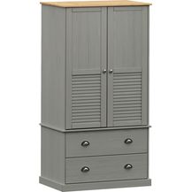 Bild für vidaXL Kleiderschrank VIGO Grau 90x55x170 cm Massivholz Kiefer 353165