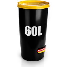 Bild für BigDean wetterfeste Universaltonne 60L mit luftdicht verschließbarem Deckel in Gelb – auch als Mülleimer – Futtertonne oder Mülltonne geeignet – Innen + Außen geeignet – Made in Germany