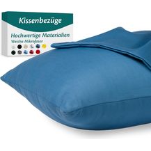 Bild für Kissenbezug 40x70 Mikrofaser Premium 2er Set Kissenhülle Deko für Kissen Bett/Sofa Stoff Superweicher Resistent Hypoallergen Anti-Milben Atmungsaktiv Kopfkissenbezug mit Verdecktem Zip Voll Waschbar