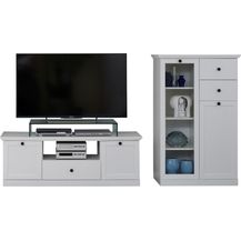 Bild für Wohnwand Baxter in weiß Schrankwand 235 cm