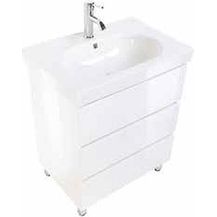 Bild für Badmöbel Badezimmer Waschbecken Waschplatz Standmöbel Kali 70 weiß hochglanz