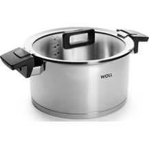 Bild für WOLL Kochtopf Concept 124NC Glasdeckel mit Abgießfunktion Ø 24 cm 5,8 L Edelstahl 18/10 mit Alu‑Kapselboden Alle Herdarten inkl. Induktion bis 200 °C Spülmaschinenfest