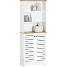 Bild für Badezimmerschrank mit 3 Fächern und 2 Türen MDF Weiß BZR44-W