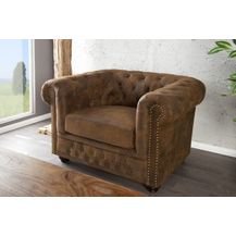 Bild für Chesterfield Sessel Antikbraun aus dem Hause Casa Padrino