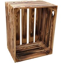 Bild für Holzkiste Obstkiste Weinkiste neu geflammt 50 x 40 x 30cm massiv und robust