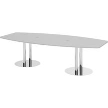 Bild für bümö® Konferenztisch rund oval 280x130 cm in Grau 