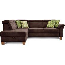 Bild für Cavadore Schlafsofa Ammerland mit Ottomane links / Federkern-Sofa im Landhausstil mit verstellbaren Kopfstützen