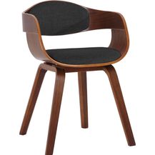 Bild für Armlehnenstuhl Kingston Stoff walnuss/dunkelgrau