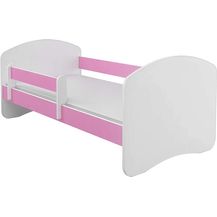 Bild für Kinderbett Jugendbett mit einer Schublade und Matratze Weiß ACMA II (140x70 cm, Rosa)