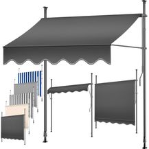 Bild für KESSER® Klemmmarkise mit Handkurbel Balkon Balkon Sichtschutz ohne Bohren UV-beständig höhenverstellbar wasserabweisend Sonnenschutz Terrassenüberdachung Einfache Montage 350cm