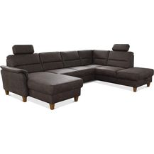 Bild für CAVADORE Wohnlandschaft Palera / U-Form Federkern-Sofa mit Schlaffunktion