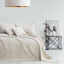 Bild für AmeliaHome Tagesdecke beige Cappucino 200x220 Bettüberwürf zweiseitig Ultrasonic Steppung Polyester Softa