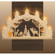 Bild für Weigla LED Schwibbogen Hirschfamilie, Lichterbogen aus Holz, NATUR, Made in Germany (1-tlg)