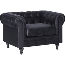 Bild für Sessel Samtstoff schwarz CHESTERFIELD