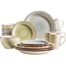 Bild für Mäser 931603 Kombiservice Lumaca für 4 Personen, Steingut, blau/grün (1 Set, 16-teilig)