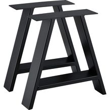 Bild für 2er-Set Tischgestell A-förmig 40 x 40 x 10 cm Metallgestell Schwarz en. casa