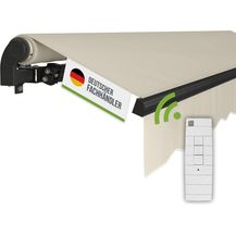 Bild für empasa Gelenkarmmarkise "START PLUS" elektrische Markise mit Fernbedienung & Handkurbel