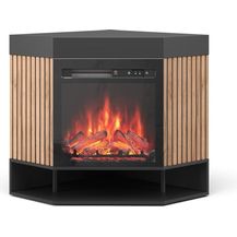 Bild für Elektrokamin Lynea Schwarz 100 cm mit realistischem Flammeneffekt und Heizung 1800W Vicco