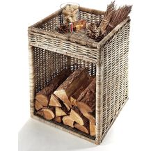 Bild für Kobolo Kaminholzkorb Kaminholzständer aus Rattan mit Ablagefläche