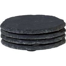 Bild für Untersetzer 4tlg. rund SCHIEFER
