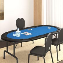 Bild für vidaXL Poker-Tischauflage Klappbar 10 Spieler Blau 208x106x3 cm 80401