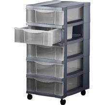 Bild für Rollwagen 5 Schubladen Rollcontainer Allzweckwagen Rollen Küchenwagen Schrank
