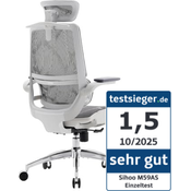 SIHOO M59AS Ergonomischer Bürostuhl mit Doppelsitzlehnen-Design und adaptiver Lendenwirbelstütze, Mesh-Schreibtischstuhl für das Homeoffice (Weiß)