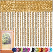 Bild für Fadenvorhang 90x240 Fadengardine Insektenschutz Raumteiler Auswahl: gold
