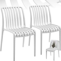 Bild für tectake Gartenstuhl Balkonstuhl Alcudia, wetterfest und UV-beständig, stapelbar (Set, 2 St)