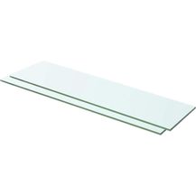 Bild für vidaXL Regalböden 2 Stk. Glas Transparent 60 x 12 cm 3051562