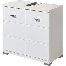 Bild für Waschbeckenschrank WBU Unterschrank Beckenschrank POOL Weiß Hochglanz ca. 60 x 57 x 30 cm